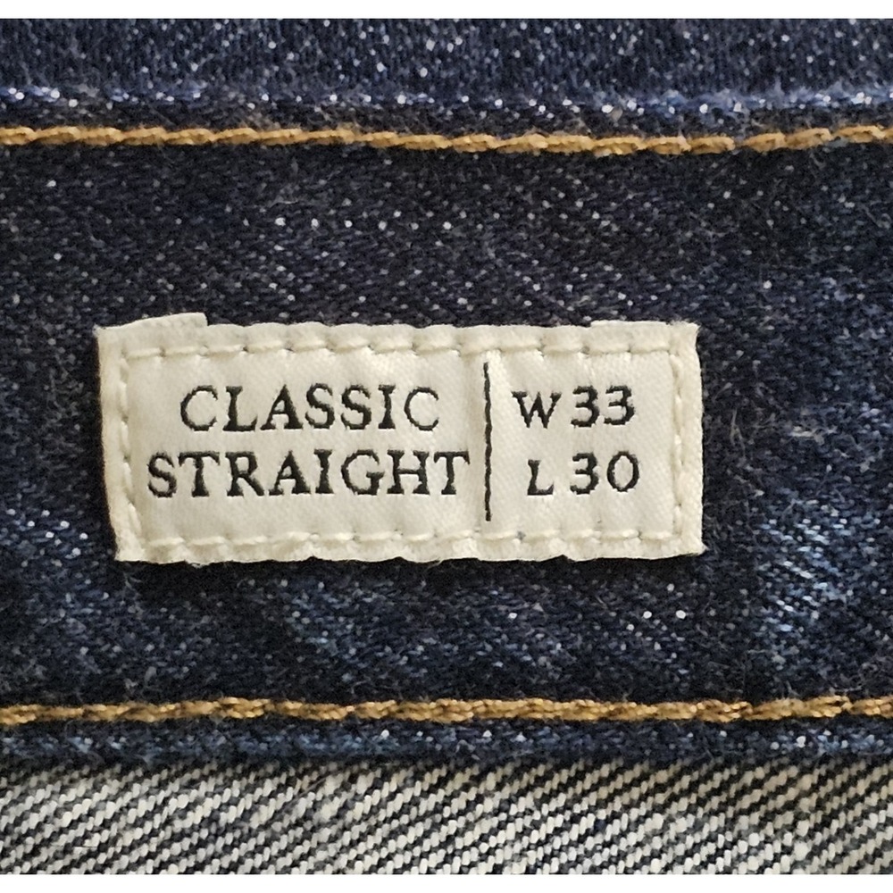 J.Crew Japanese Selvedge Classic Straight Leg Denim Jean 33x30 Nihon Menpu Mill - Picture 9 of 10